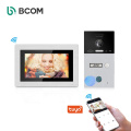 Bcom haute qualtiy 2020 bulding home smart sans fil audio sonnette intérieure 7 pouces wifi filaire vidéo système de sonnettes